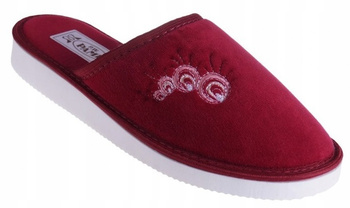 Kapcie damskie naturalne welurowe pantofle laczki PAMI POLSKIE