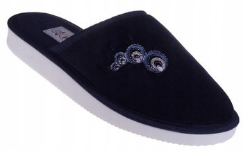 Kapcie damskie naturalne welurowe pantofle laczki PAMI POLSKIE