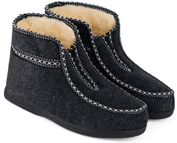 GÓRALSKIE KAPCIE FILCOWE domowe bambosze pantofle CIEPŁE NA ZIME