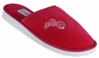 Kapcie damskie naturalne welurowe pantofle laczki PAMI POLSKIE