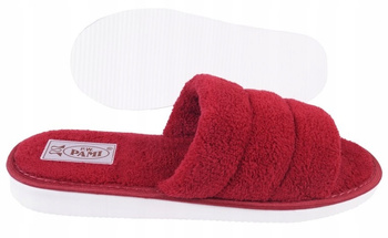 Kapcie damskie naturalne welurowe pantofle laczki PAMI FROTKA